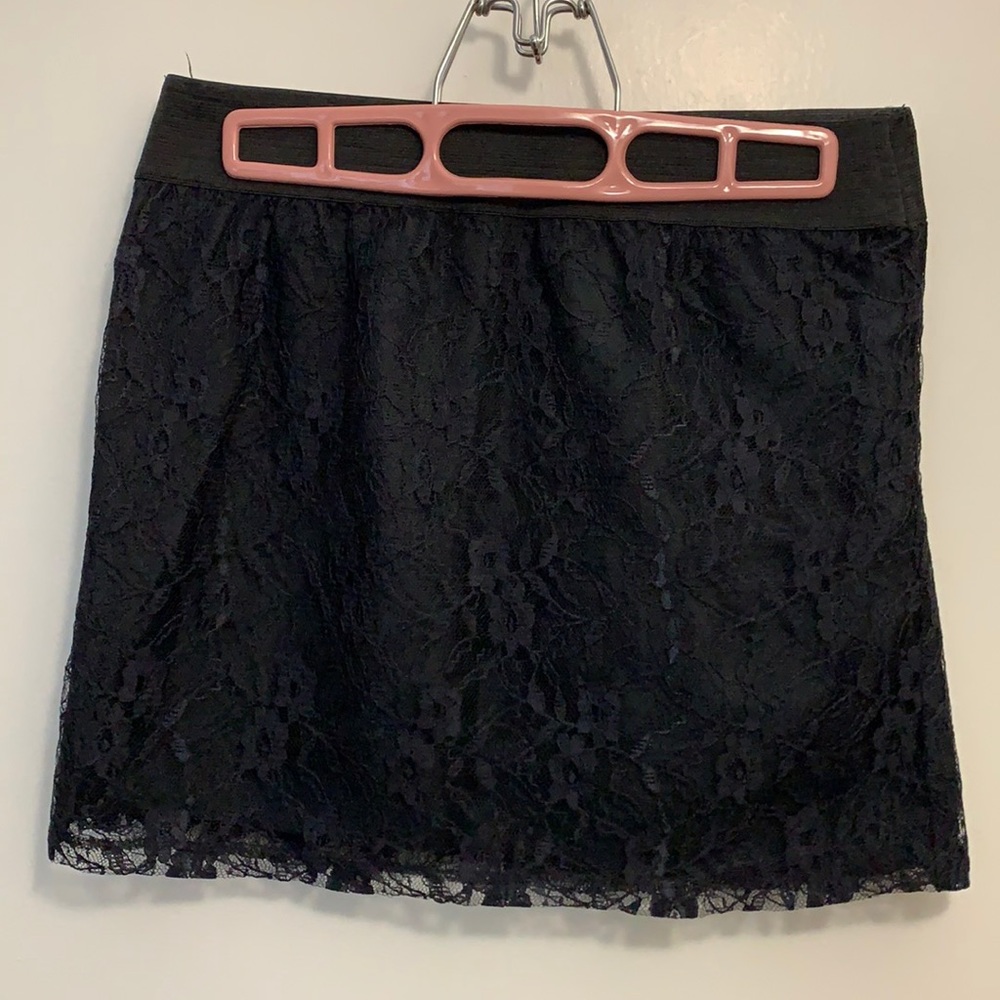 ♟BLACK LACE SKIRT♟